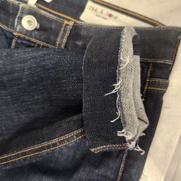 rag & bone Nina High Rise Jeans Women's Size 26 Dark Blue Stretch Denim Ankle - Picture 11 of 11